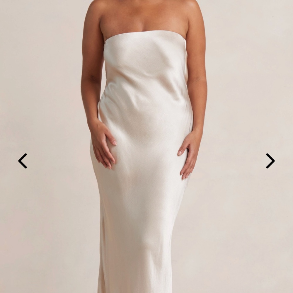 Bec & Bridge moondance Bridesmaid dress in stone